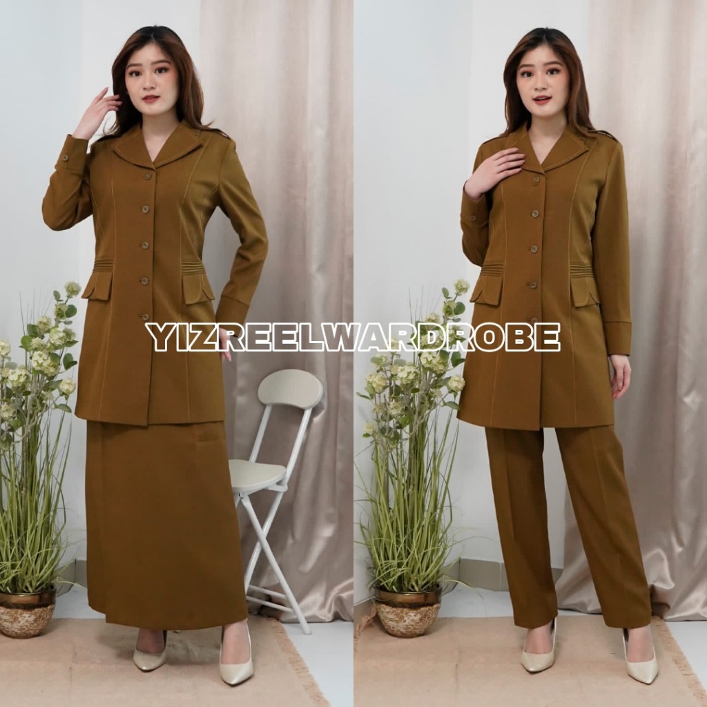 Blazer Wanita / Seragam PNS / Seragam Semi Tunik / Baju PNS Wanita / Baju ASN / Baju Guru Wanita - 6