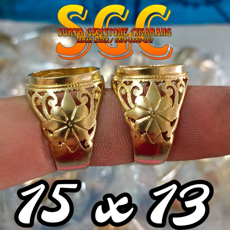 Ring Batu Akik Kuningan SGC GROSIR