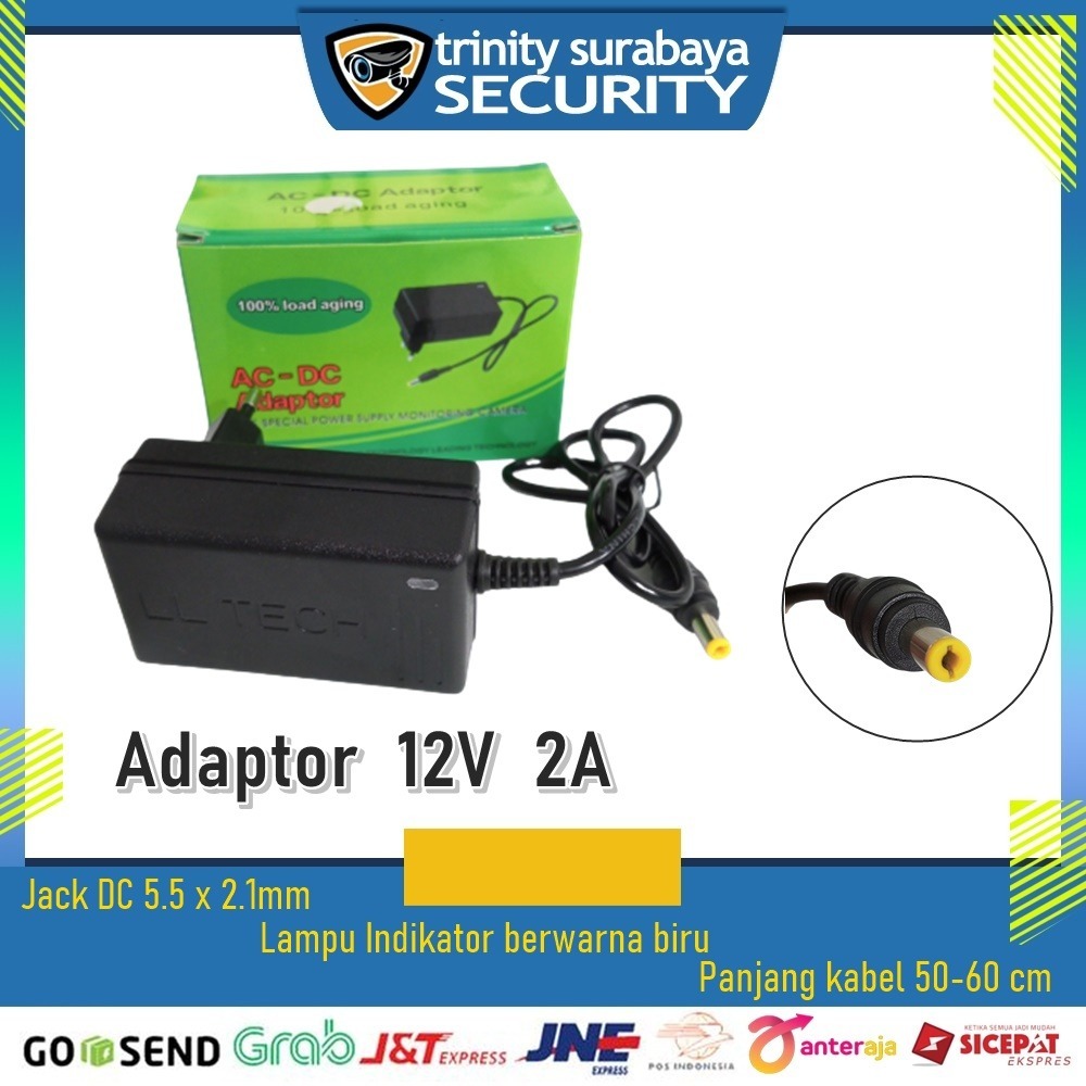 ADAPTOR 2A AMPERE 12 VOLT CCTV