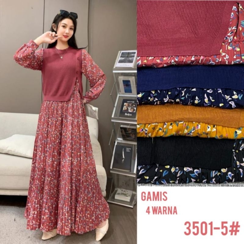 GAMIS RAJUT ZARA MIX KATUN PLISKET IMPORT BY ZARA WOMAN