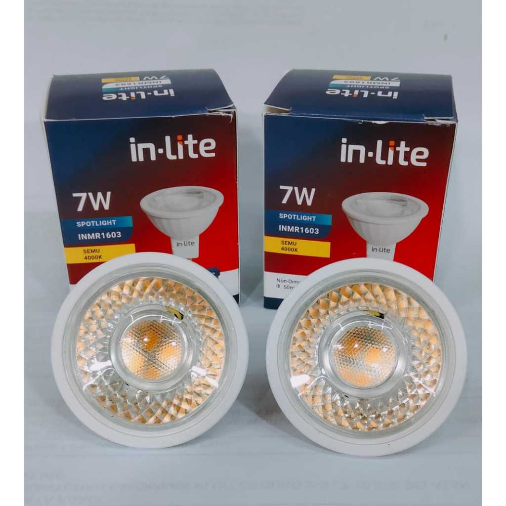 LAMPU HALOGEN LED MR16 7W 220V INLITE 4000K LAMPU LED MR16