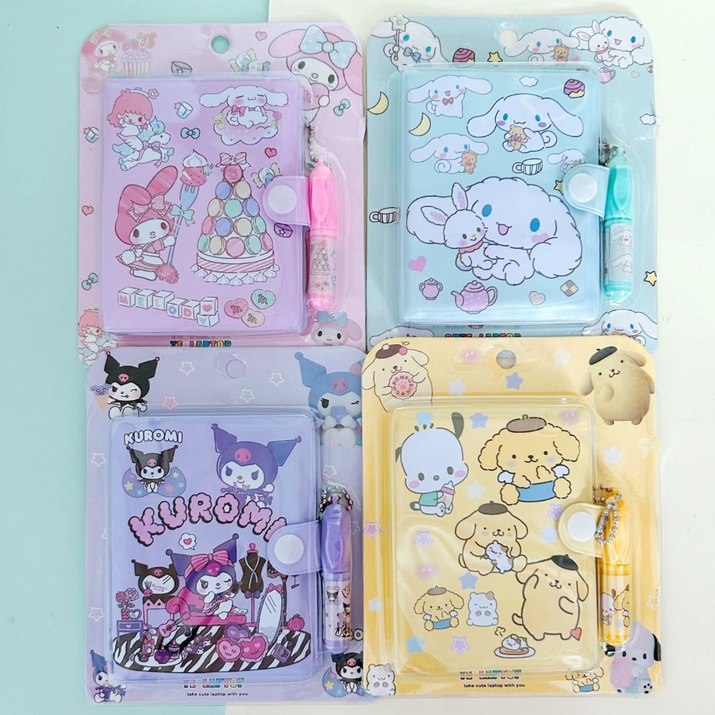 

LUCKY CAT - E10 NOTEBOOK PORTABLE SANRIO DENGAN PULPEN | SET PEN BUKU CATATAN HARIAN PORTABLE | MINI DIARY | BUKU CATATAN MINI | CUTE MINI DIARY | POCKET NOTEBOOK | BUKU CATATAN SAKU PORTABLE KARTUN LUCU | HADIAH | KADO ULANG TAHUN | POMPOMPURIN | KUROMI