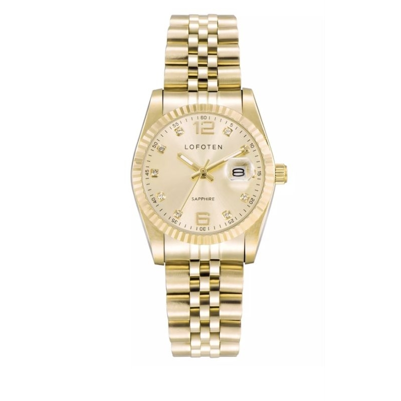LOFOTEN 8105 Jam tangan Wanita Analog saphire Stainless steel Original