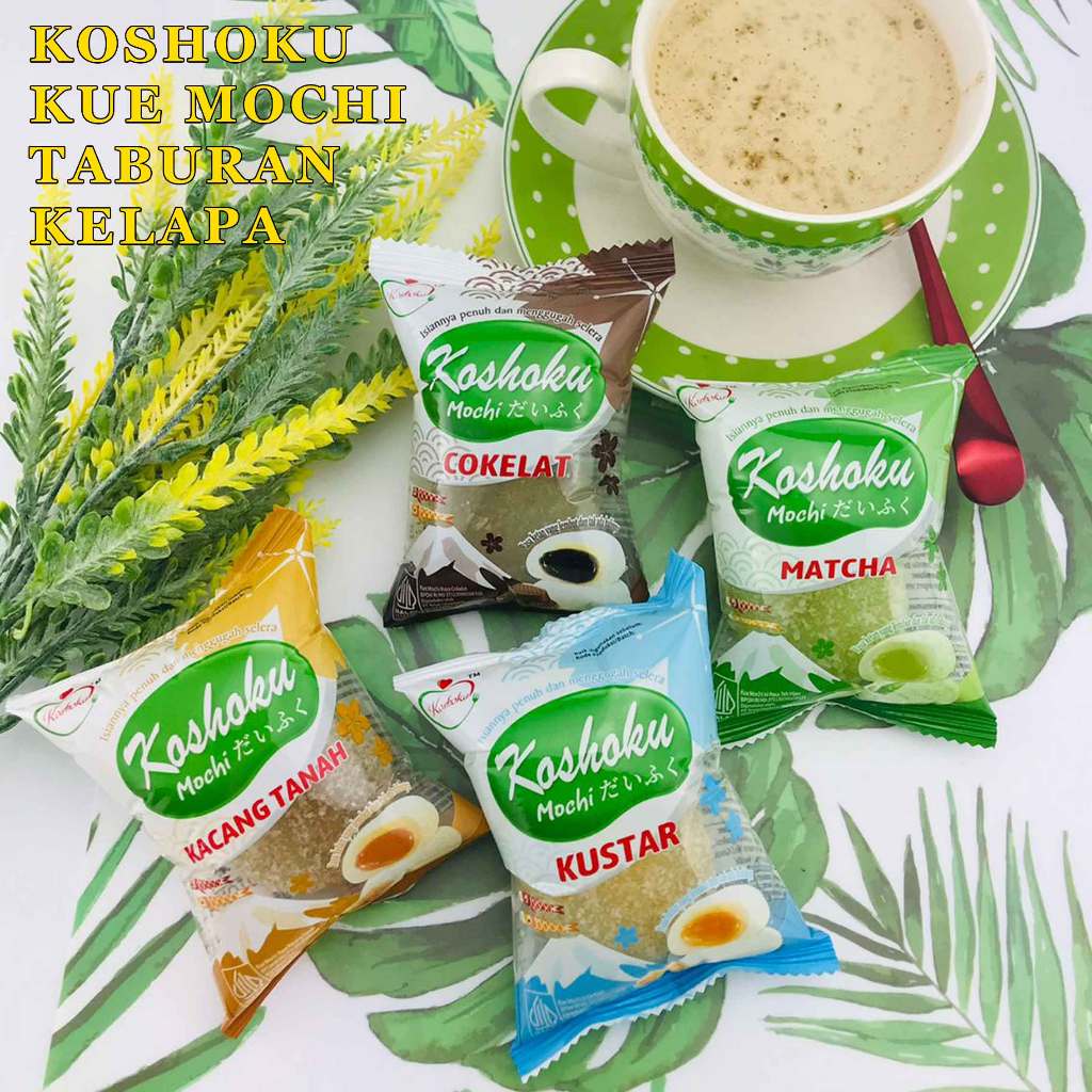 

Koshoku Mochi / Kue Mochi Taburan Kelapa / Kue Mochi Lembut Varian Rasa / 30gr