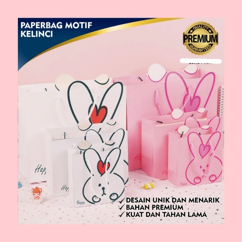 

Paperbag rabbit / Paperbag kelinci / paperbag lucu/ paperbag hampers motif