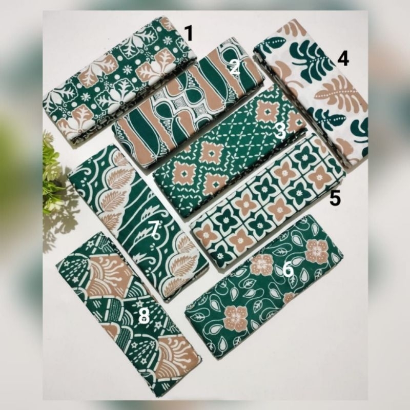 Kain Batik Cap AK Warna Hijau Kain Batik Halus Kain Batik Warna Hijau Telur Asin Hijau