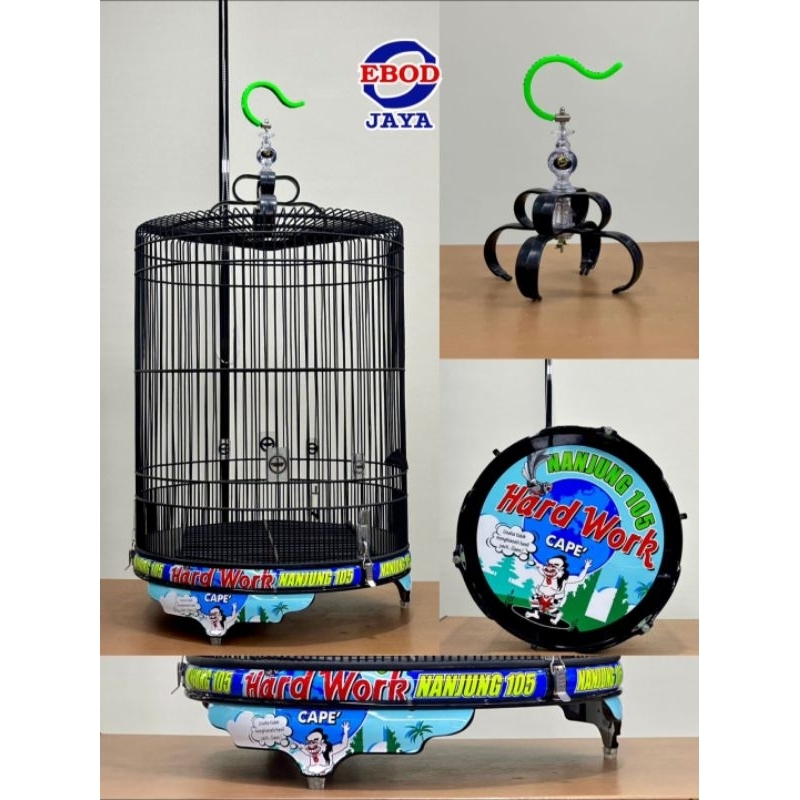KANDANG SANGKAR MURAI EBOD JAYA PVC DECAL HARD WORK NANJUNG 105 NO 2