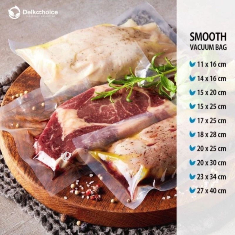 Plastik Vacum Sealer Makanan POLOS Vakum Vacuum Delkochoice