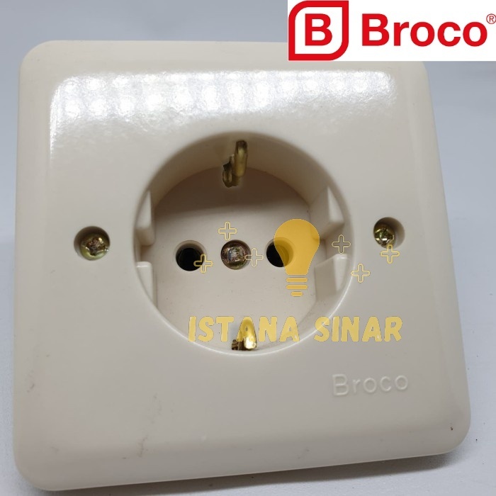 Broco Stop Kontak Arde Stop Kontak Broco 5511U Stop Arde IB Cream