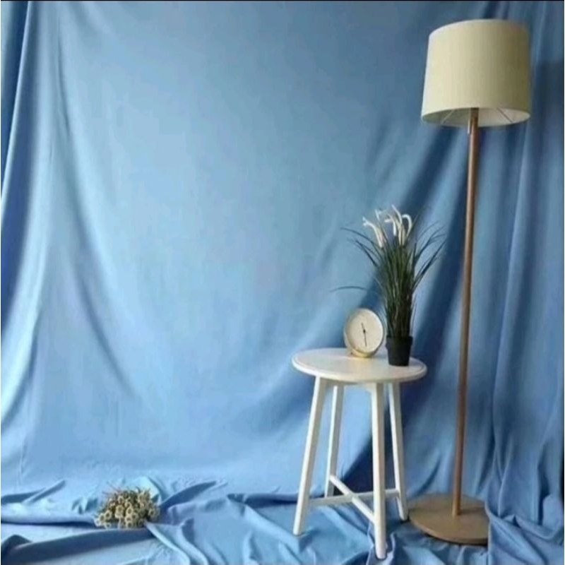 backdrop background latar kain foto biru photo studio