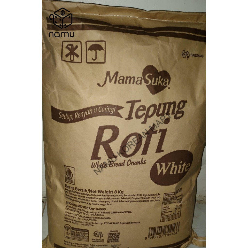 

Mamasuka Tepung Roti Putih 8kg / White Bread Crumbs / Tepung Roti Putih