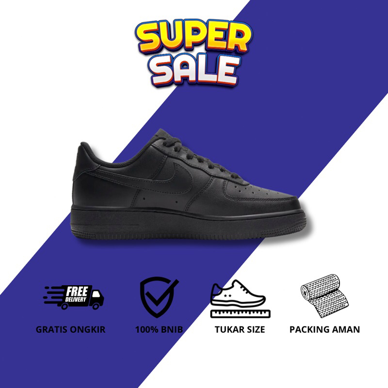 Sneakers Nike Air Force 1 ‘07 Triple Black 100% BNIB