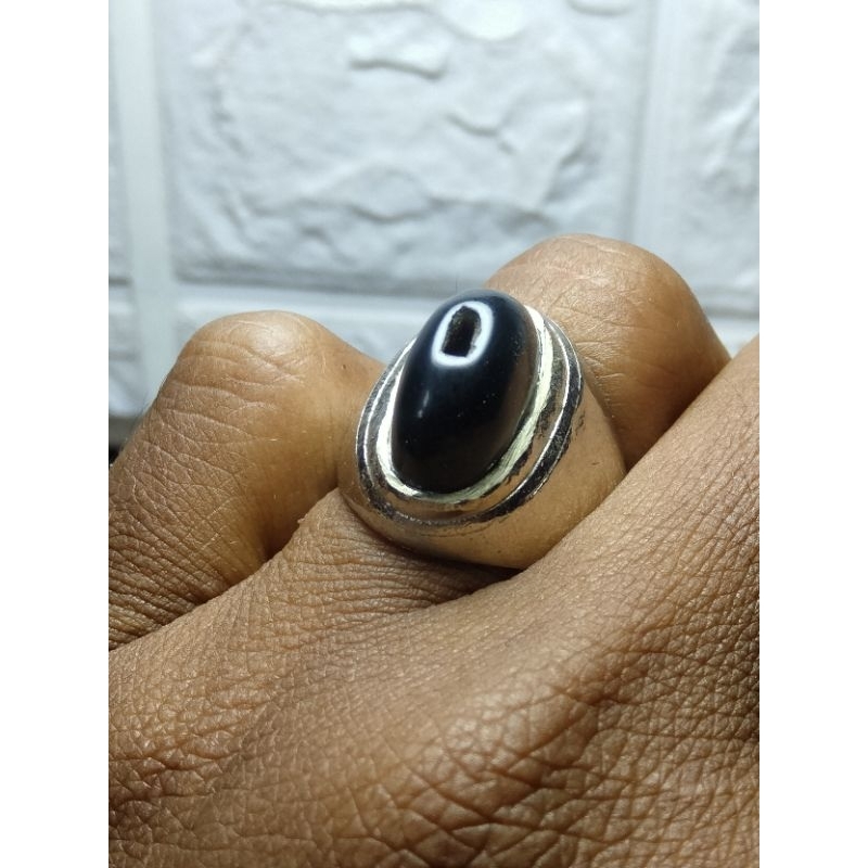 batu cincin akik combong hitam