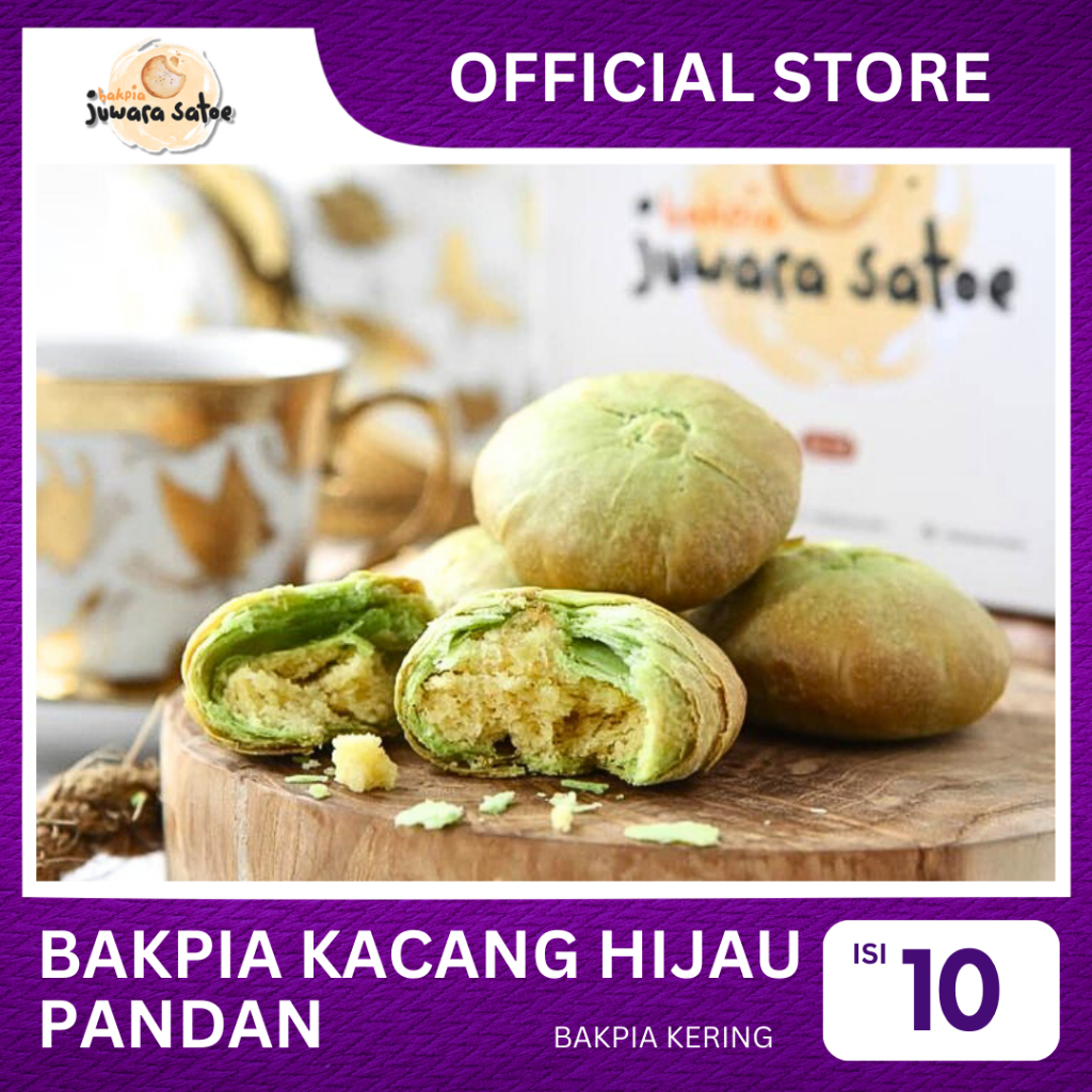 

[ ISI 10 ] BAKPIA KACANG HIJAU PANDAN - BAKPIA JUWARA SATOE OLEH OLEH KHAS JOGJA