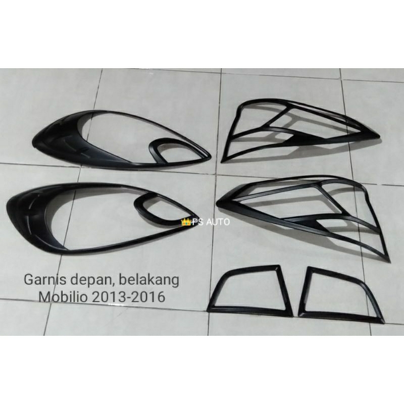 Cover Garnis Lampu Depan, Belakang mobilio 2014 - 2018 hitam, Crom / Garnis Lampu Depan mobilio hita