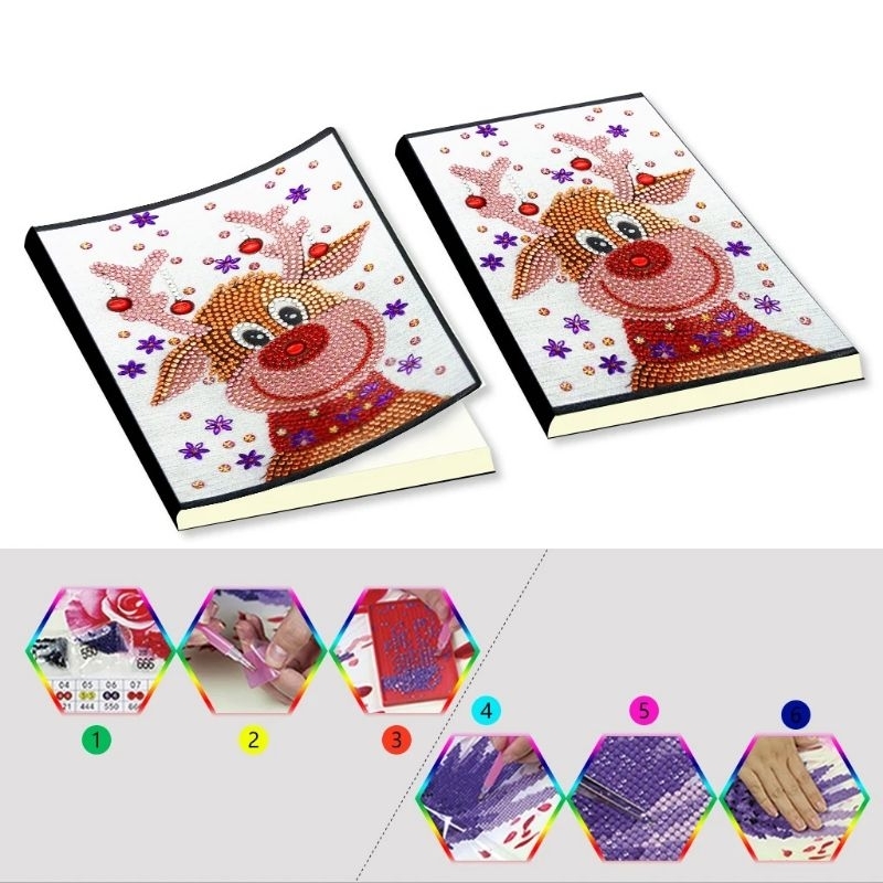 

Notebook Diamond Painting 5D Serial Christmas - Notebook Lukisan berlian kristal 5D serial spesial natal