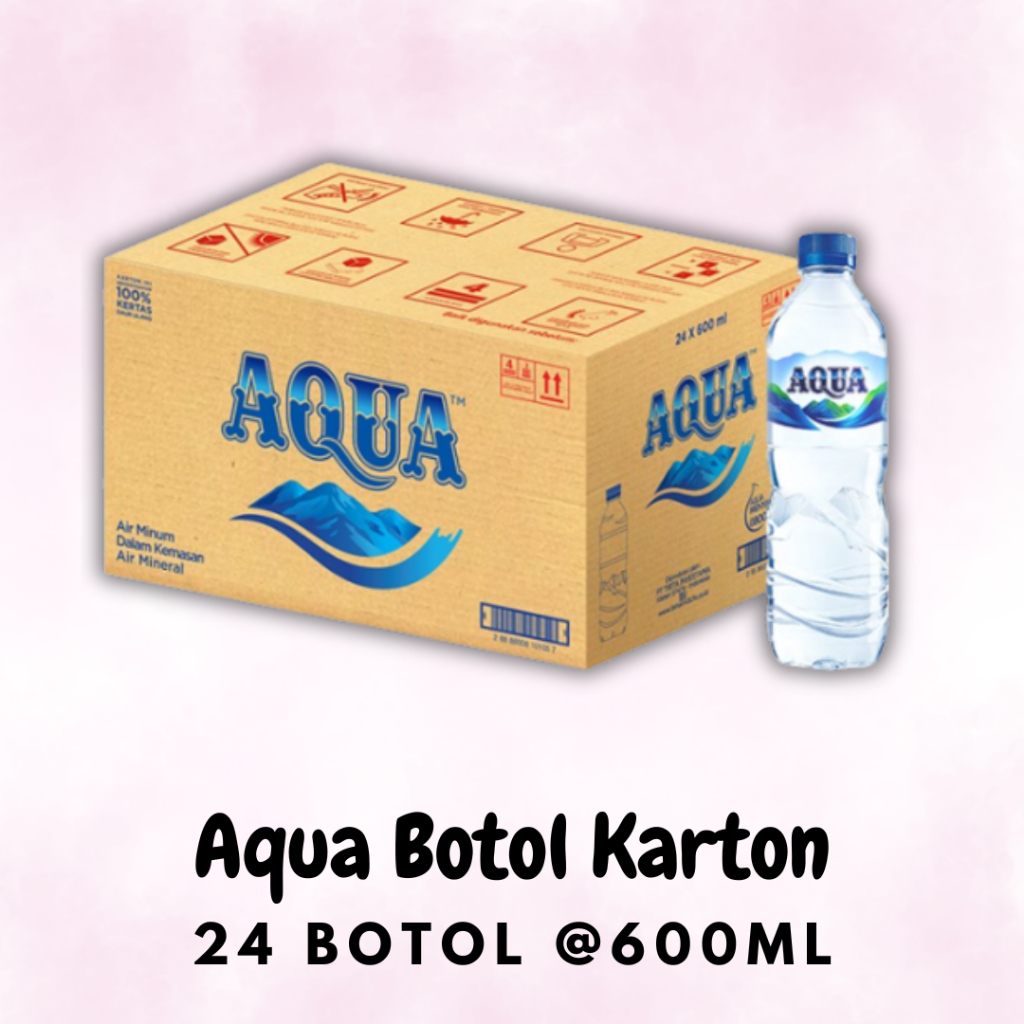

Aqua Botol 600 ML Karton (24 Botol)