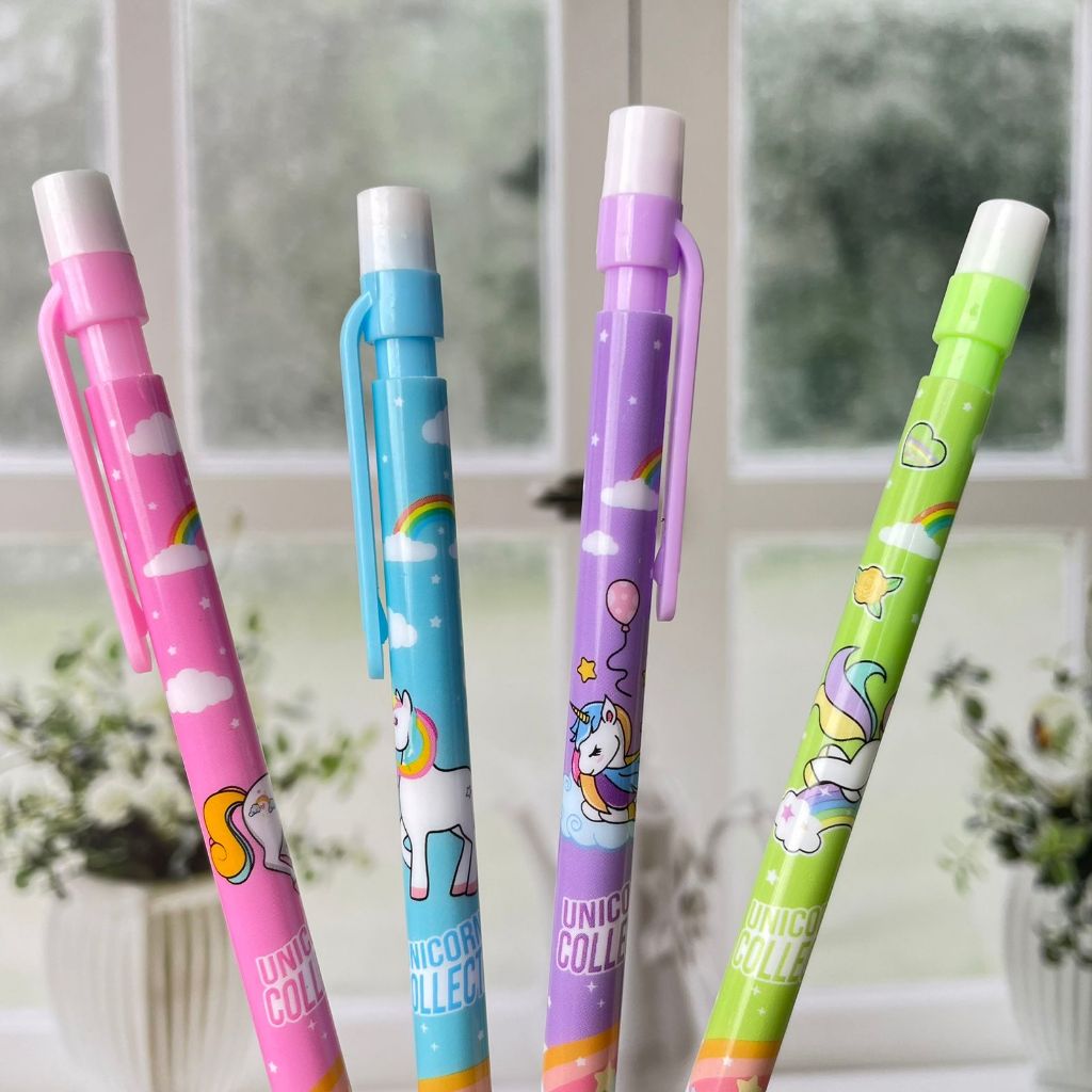 

Pensil Cetek Mekanik Motif Unicorn Collection Ukuran 2B - PCM 1032 - pencil lead original asli tebal alat tulis hadiah kantor kerja sekolah lucu unik mewah fancy