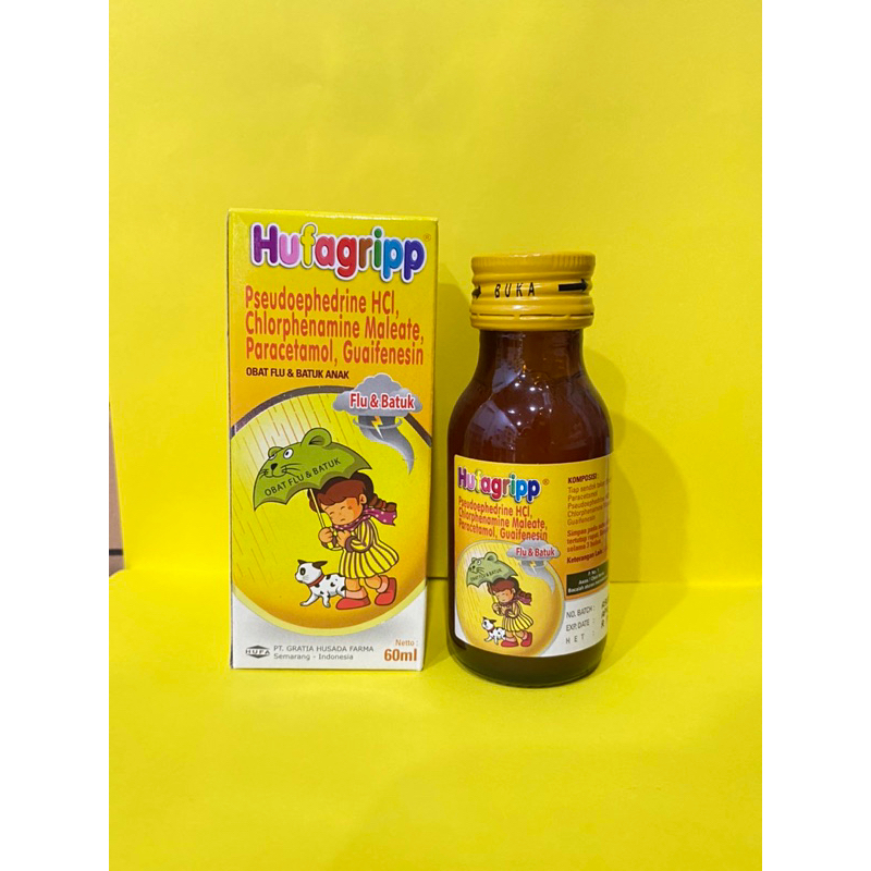 Hufagrip Flu dan Batuk Sirup 60ml Hufagrip Kuning