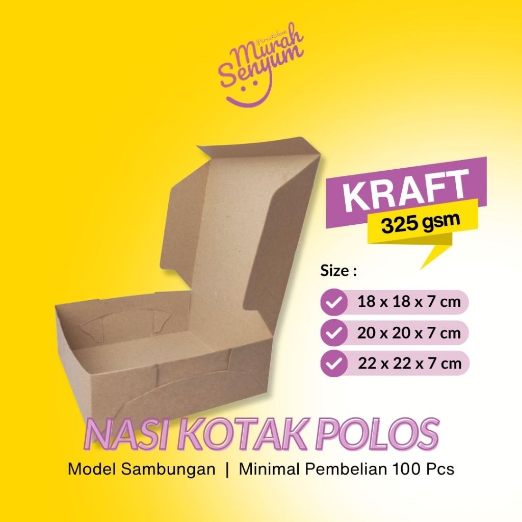 

Dus Kotak Nasi / Catering / Box Kue Tebal (Kraft 325gram)