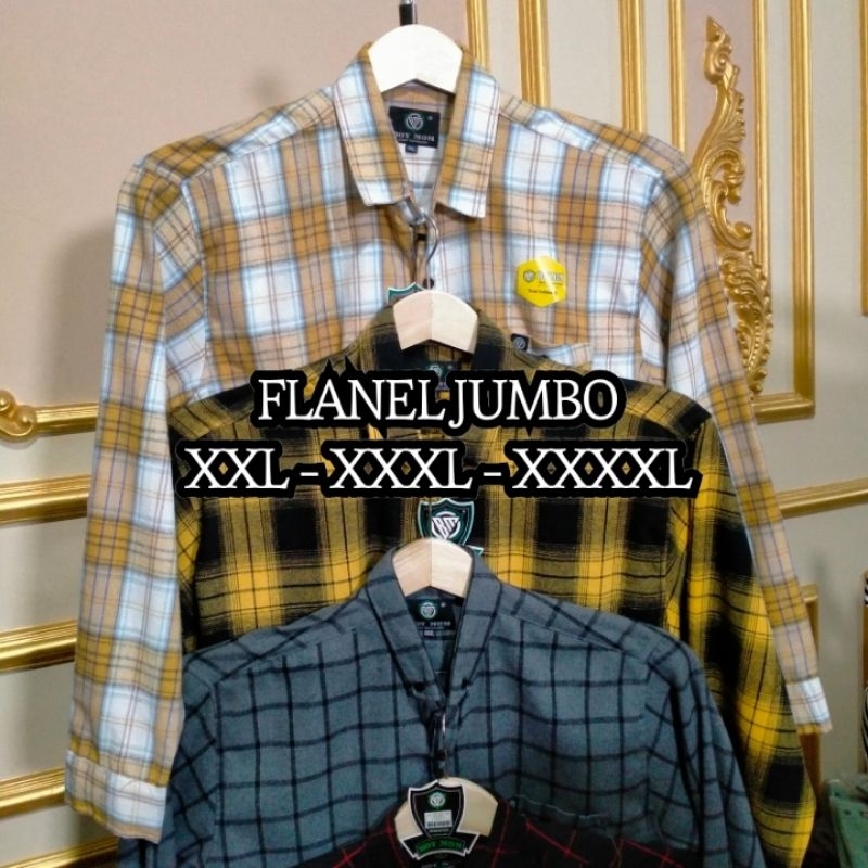 KEMEJA FLANEL JUMBO OVERSIZE KEMEJA XXL XXXL XXXXL KEMEJA FLANEL PRIA DAN WANITA