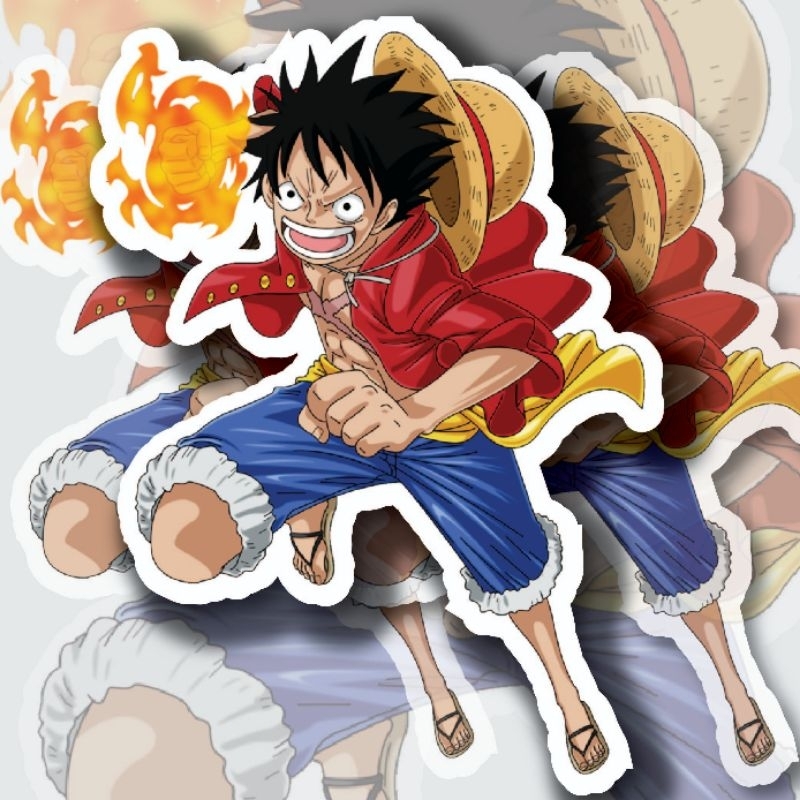 

Stiker anime One Piece Luffy