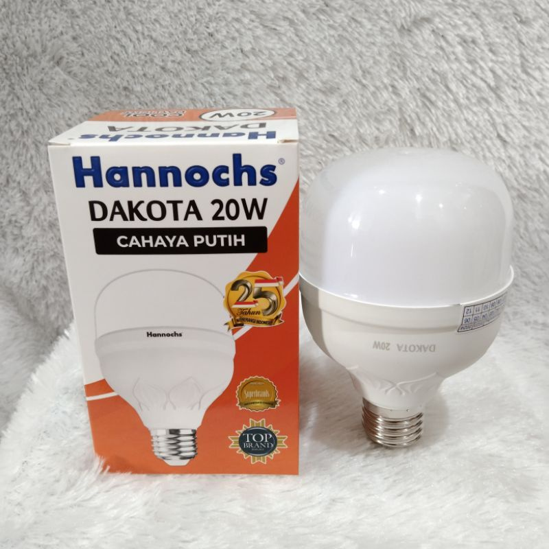 hannochs dakota bohlam bola lampu led 20 watt putih