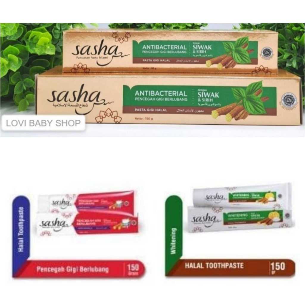 Sasha Pasta Gigi Antibacterial#Odol Siwak Sasha#Sasha Pasta gigi Halal