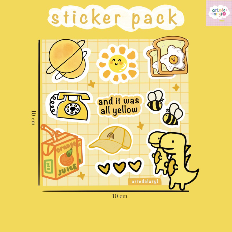 

STIKER WARNA KUNING | SQUARE KISS CUT