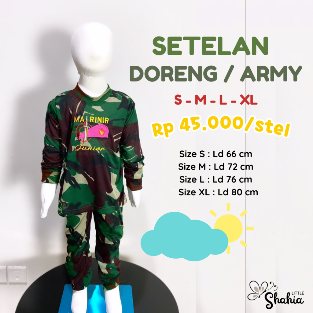 SETELAN ANAK DORENG KOSTUM HARI PAHLAWAN