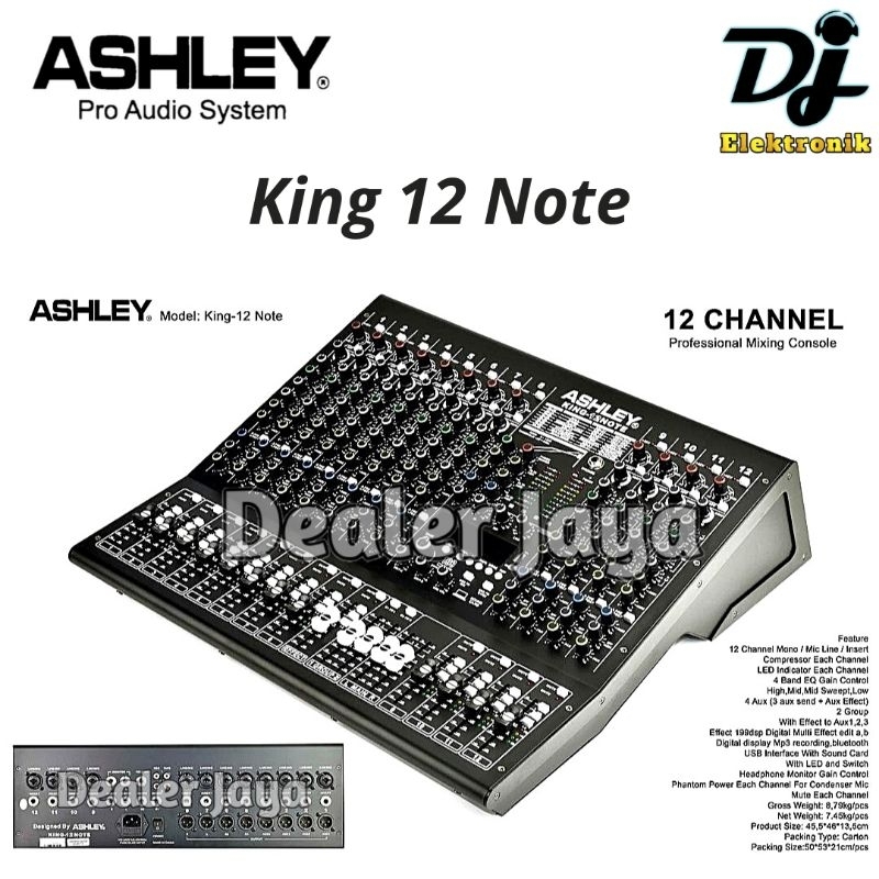 Mixer Analog Ashley KING 12 NOTE / KING12 NOTE - 12 channel