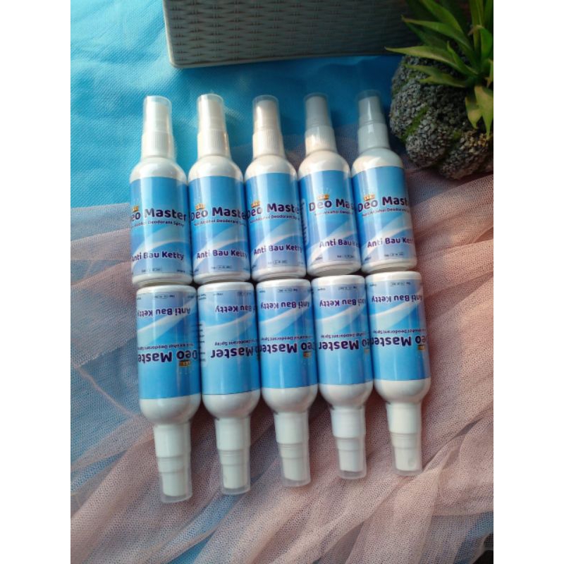 DEO MASTER PAKET RESELLER 10 PCS  deodorant tawas spray 60 ML. Anti bau ketty mencerahkan ketiak ser