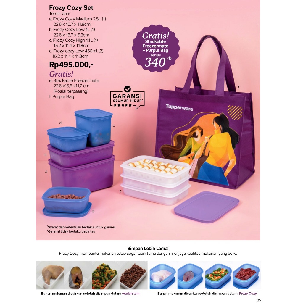 Wadah Penyimpanan 1 Set - Frozy Cozy 1 Set Tupperware