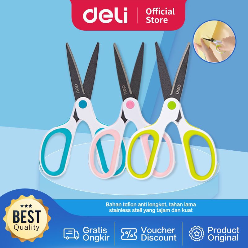 

DELI GUNTING TEFLON 175MM 6054