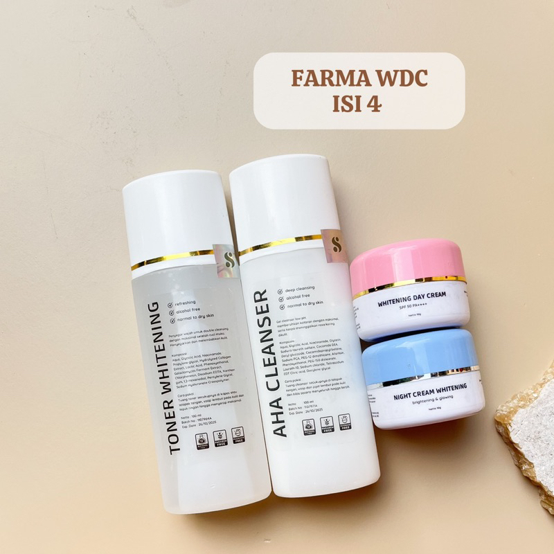 PAKET FARMA WDC ISI 4 SKINCARE GLOWING ORIGINAL