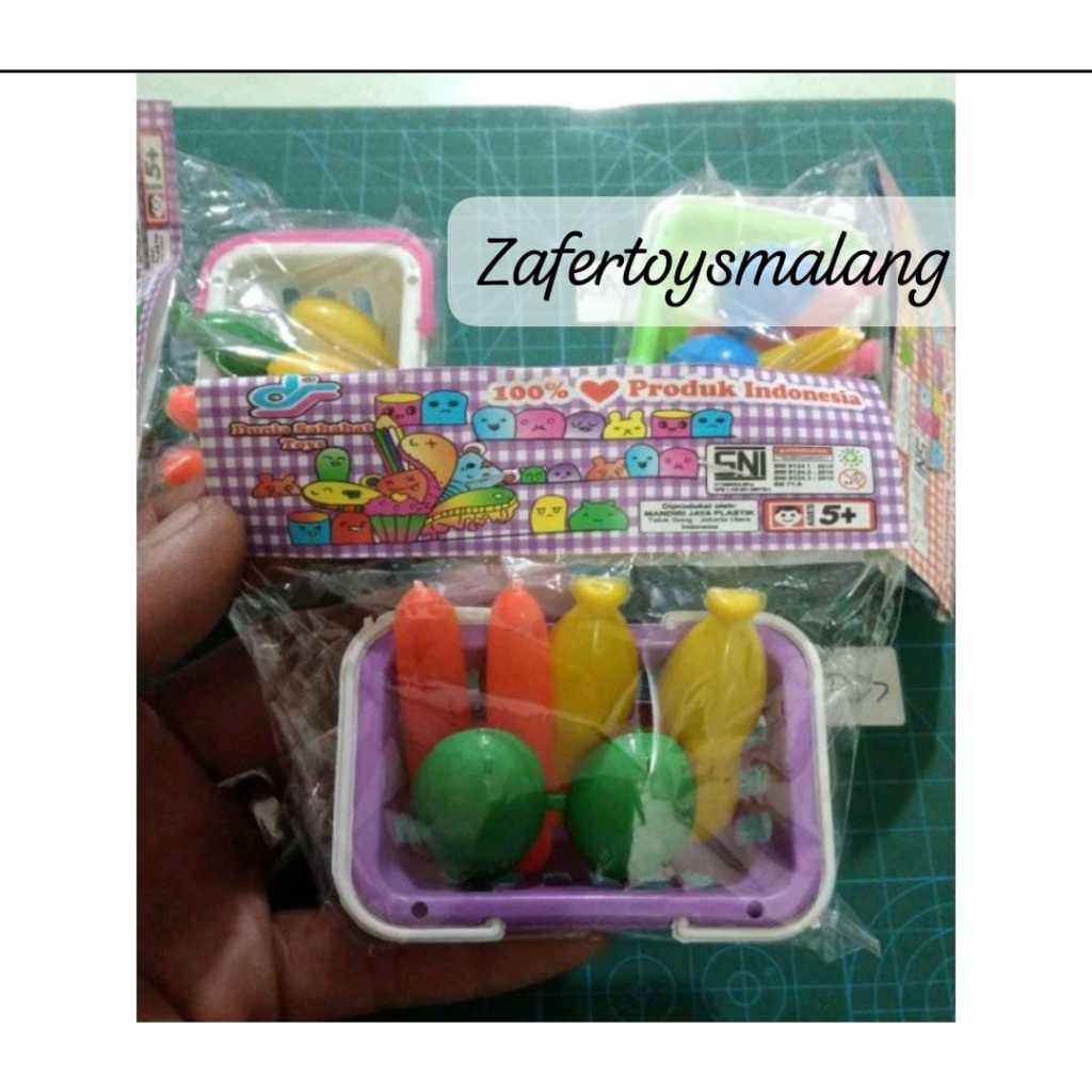 Mainan keranjang buah mini