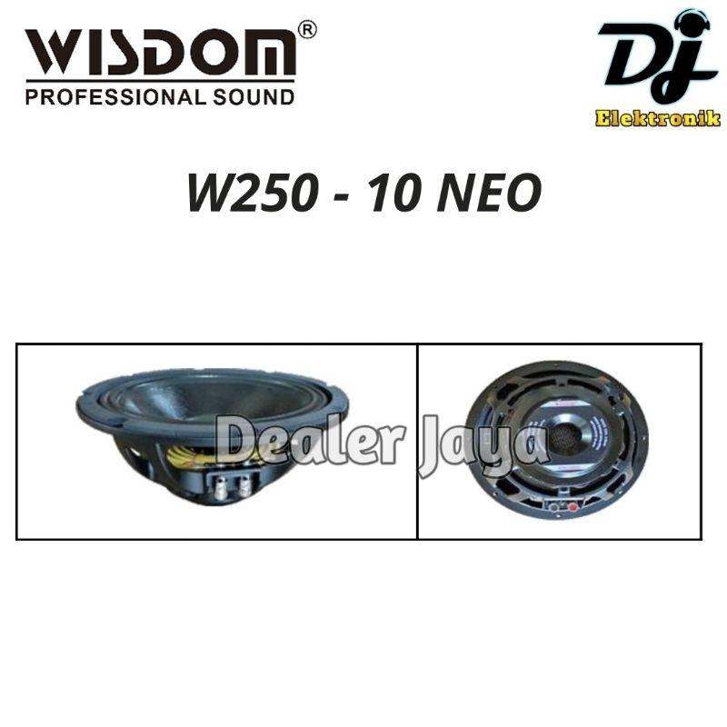 Speaker Komponen Wisdom W250-10 NEO / W 250 10 NEO / W2510 NEO - 10 inch
