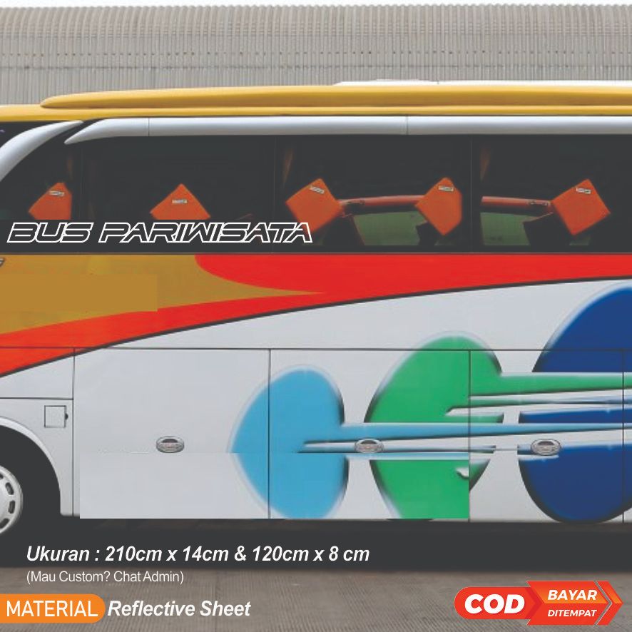 Sticker Bus Pariwisata, Sticker Pariwisata, Sticker Bus, Sticker Cutting Bus Pariwisata