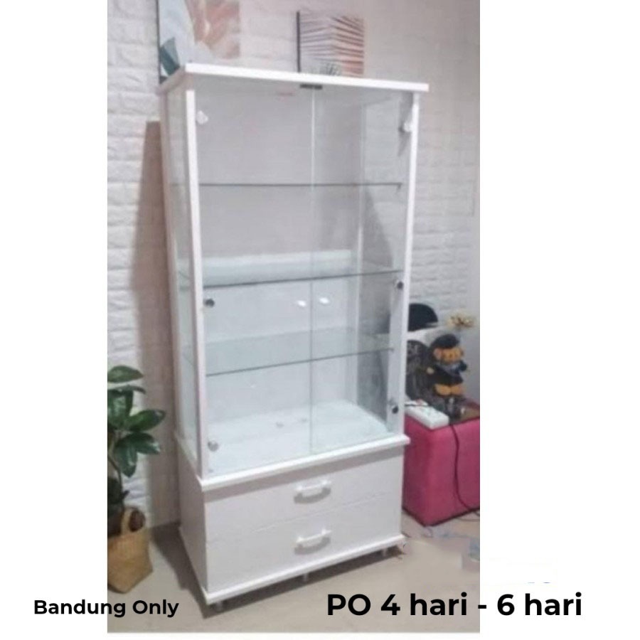 Lemari Hias Kaca Tikblok Lemari Pajangan Rak Hias Lemari kaca Murah