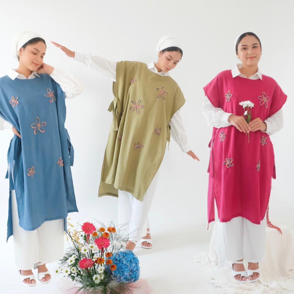 MEWANGI Outer - Crochet - Outer Rajut - Vest Outer