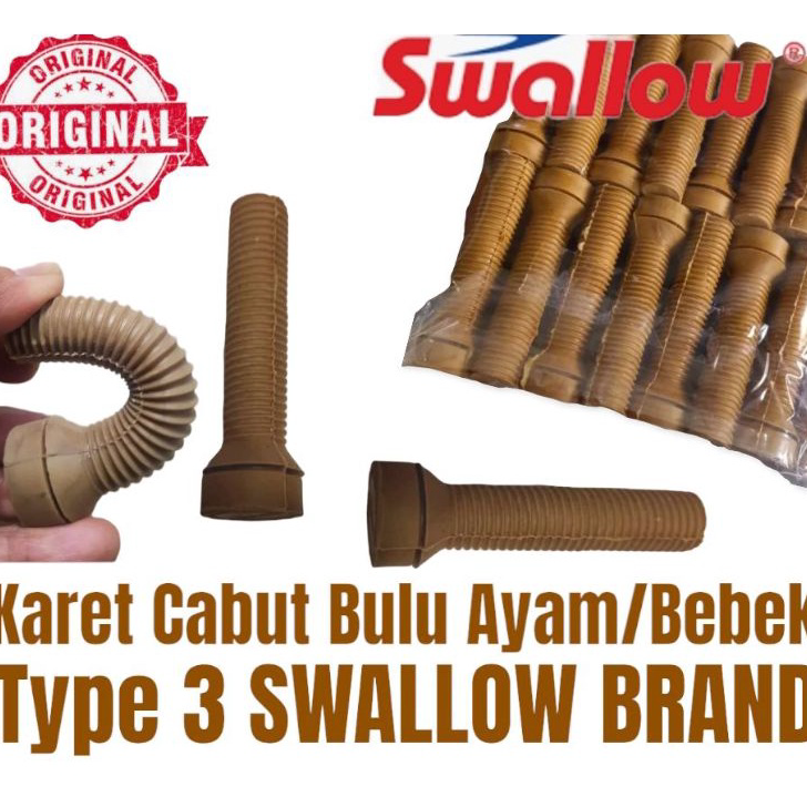 ㅺ KARET PENCABUT BULU AYAM 50pcs SWALLOW ORIGINAL  / karet bubut ayam swallow / karet mesin cabut bulu ayam Type 3 Swallow / karet bubut bulu ayam / plucker karet pencabut bulu ayam TYPE 3 swallow / kcba / cabut bulu ayam /  karet cabut bulu ayam SWALLO