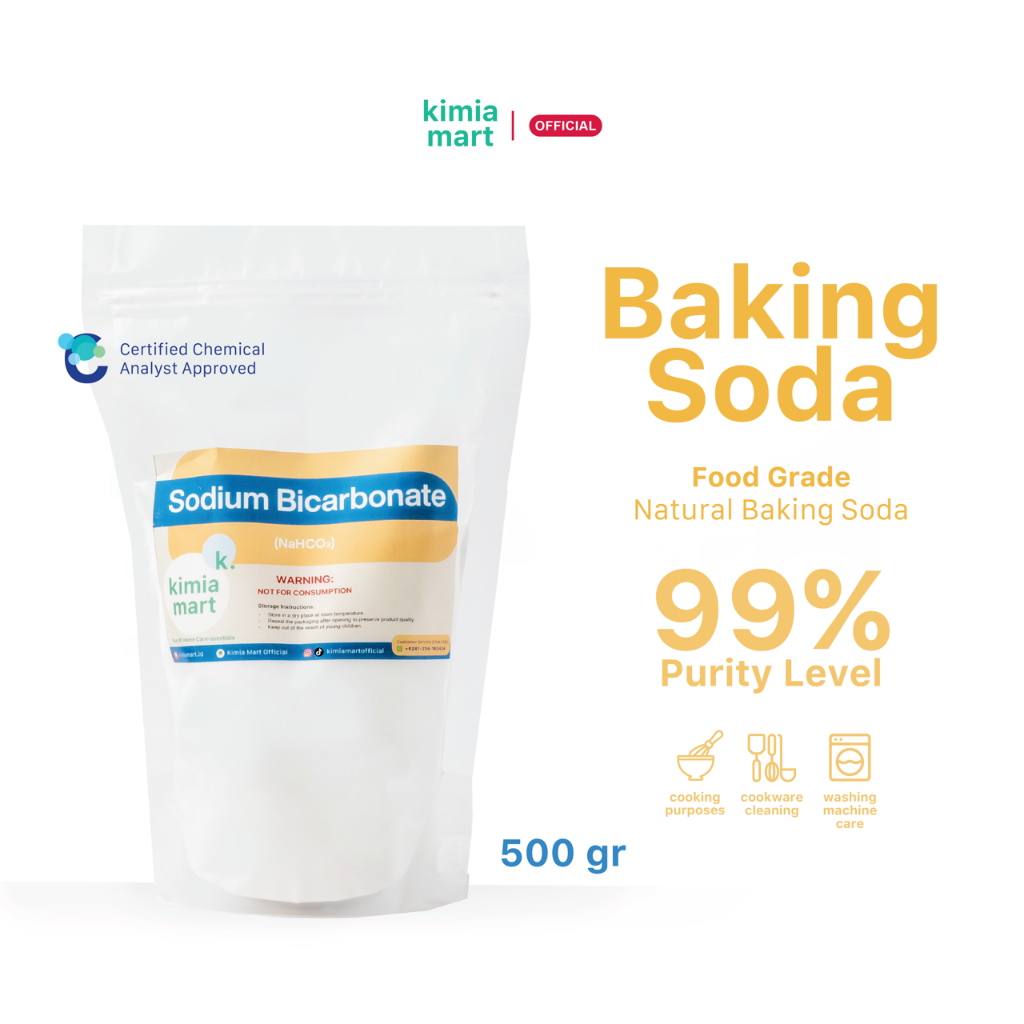 

Baking Soda - Sodium Bicarbonate Food Grade / Soda Kue 500 gr By Kimiamart.id