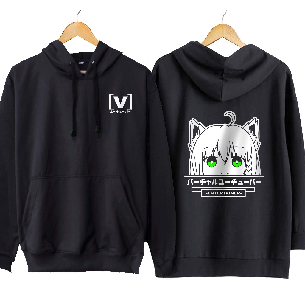 Jaket hoodie jumper anime vtuber SHIRAKAMI FUBUKI PEEKER - HOLOLIVE JP material cotton fleece