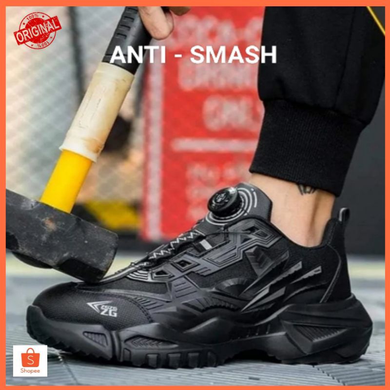 [ORI]SHOES SAFETY QUICK LACE SYSTEM FASTRACT ORIGINAL | Sepatu Safety Dengan Tali Putar Original