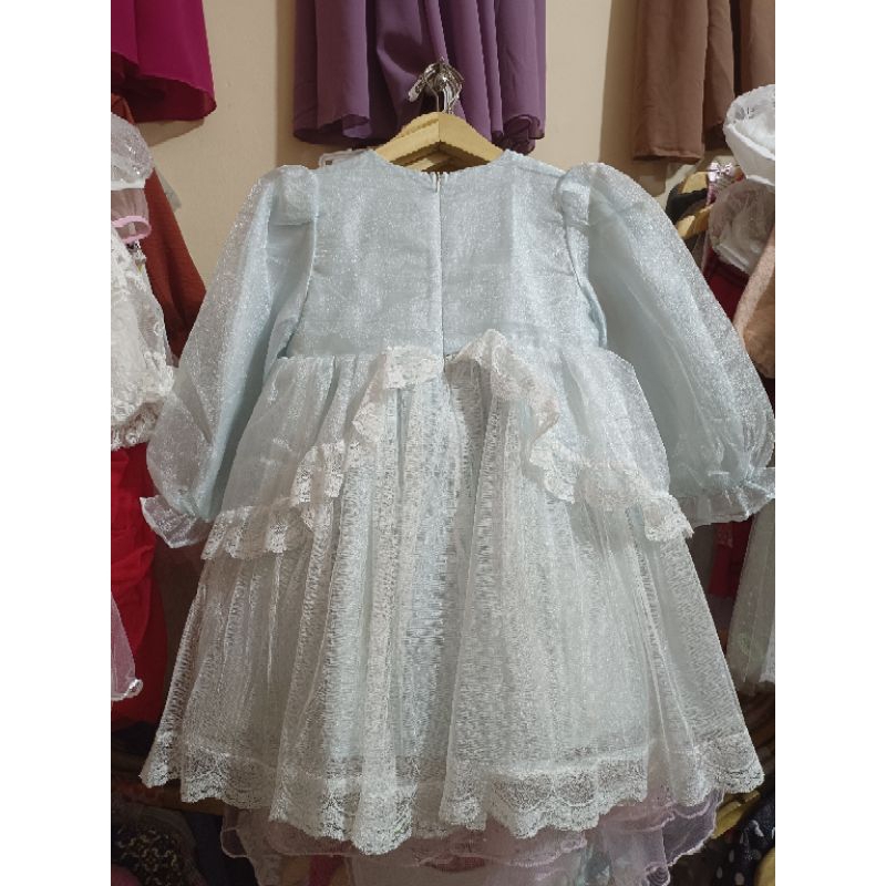 PL gaun ala noni belanda organza 5-6 thn