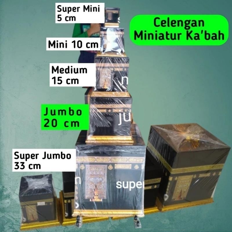 Celengan Miniatur Ka'bah Bukaan Baut Mur List Frame Gold