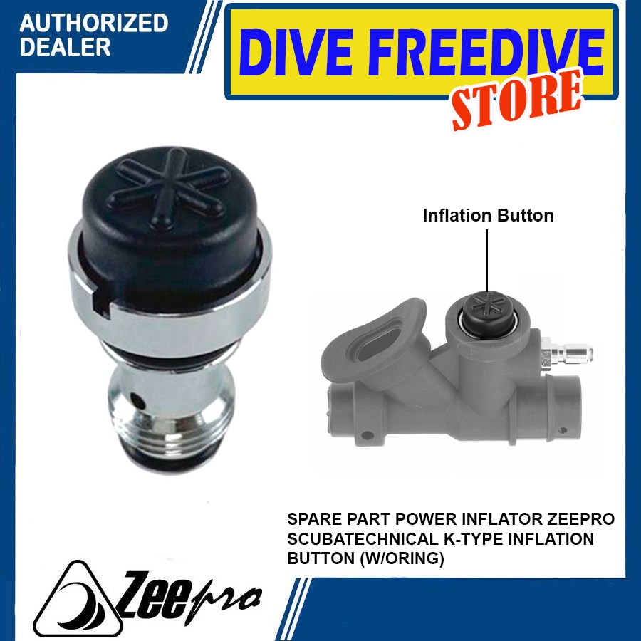 Spare Part BCD Scuba Technical Zeepro Power Inflator Button K-Type Sparepart Valve BCD Scubatechnica