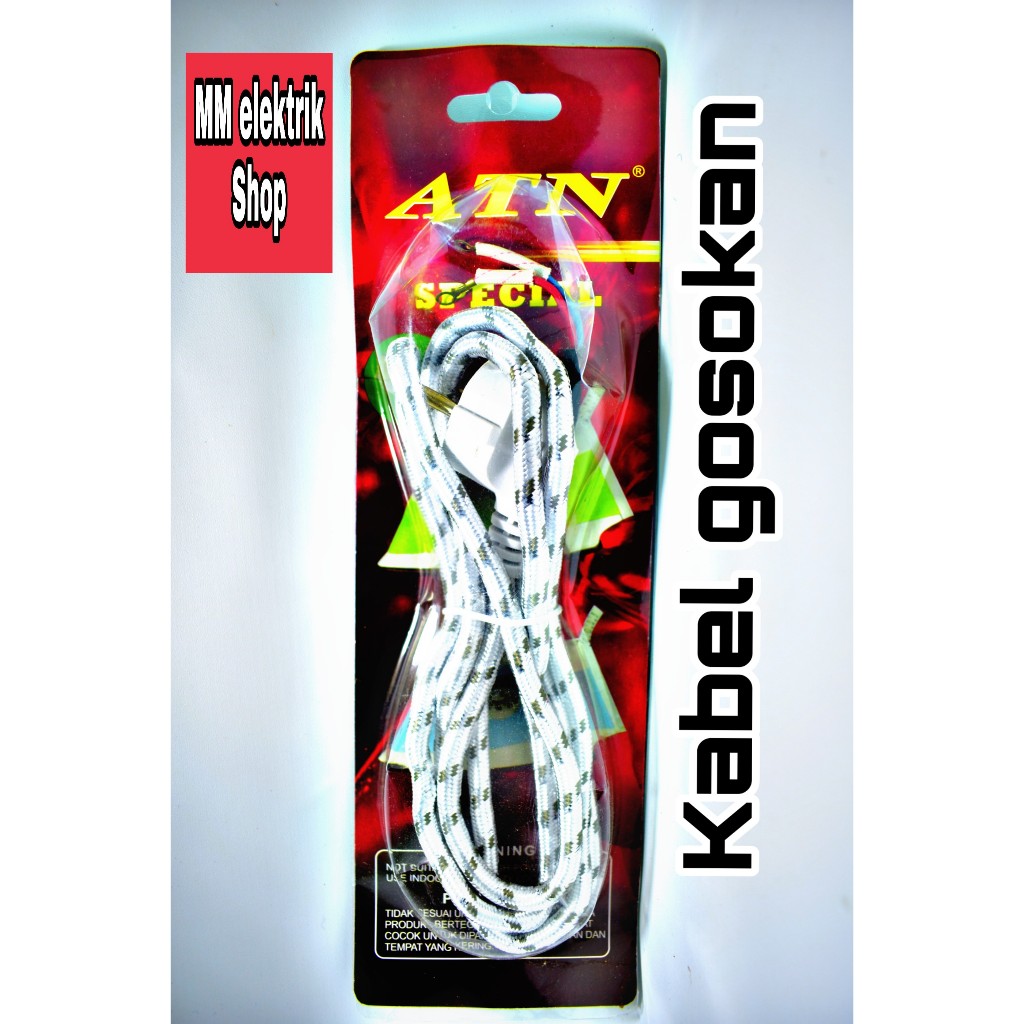 Kabel Setrika Gosokan 1.7Meter Kabel 2 Kabel 3 ATN