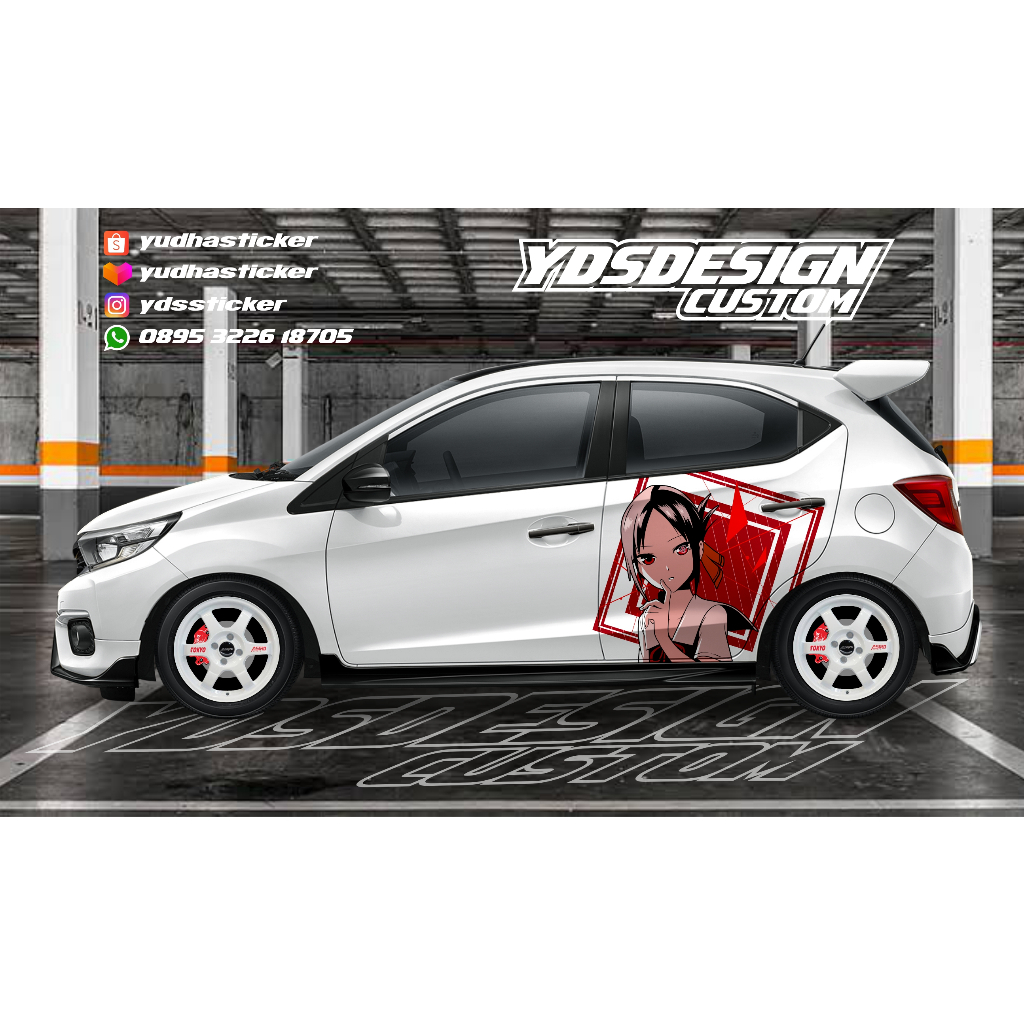VARIASI STIKER MOBIL / STICKER MOBIL AGYA ANIME , BRIO / DECAL STIKER JAZZ