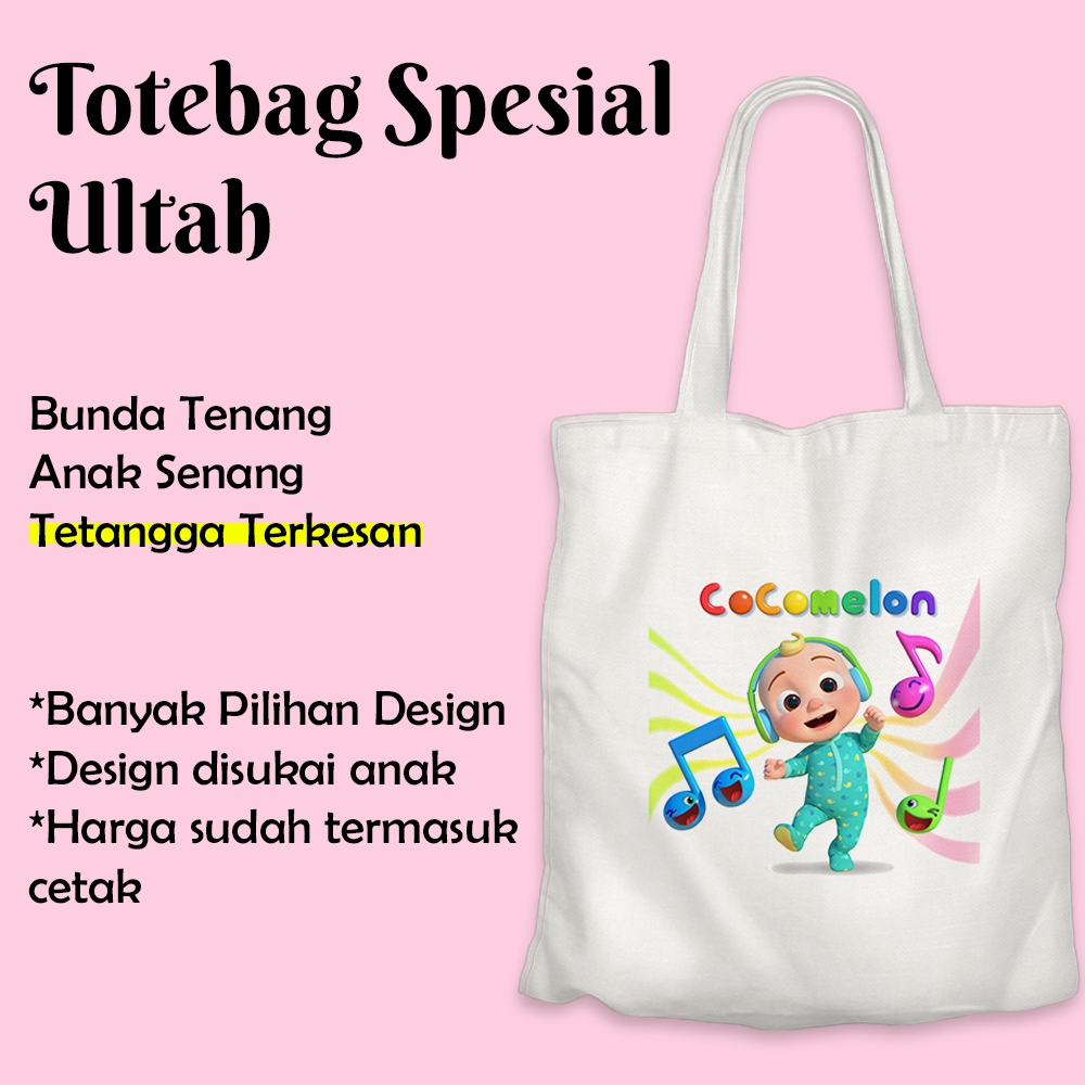 

Tas Ultah Anak Tas Ultah Goodie Bag Totebag Anak Custom Cocomelon